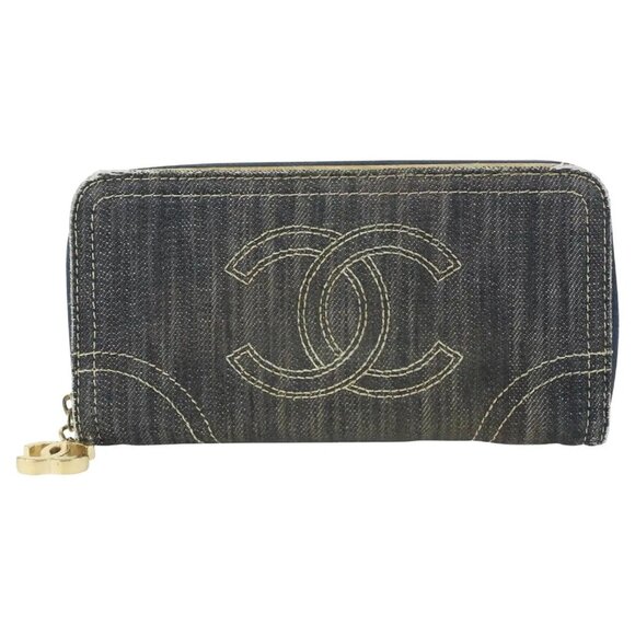 CHANEL Handbags - ❌SOLD❌ Authentic Chanel Denim CC Zip Around Zippy Continental Wallet